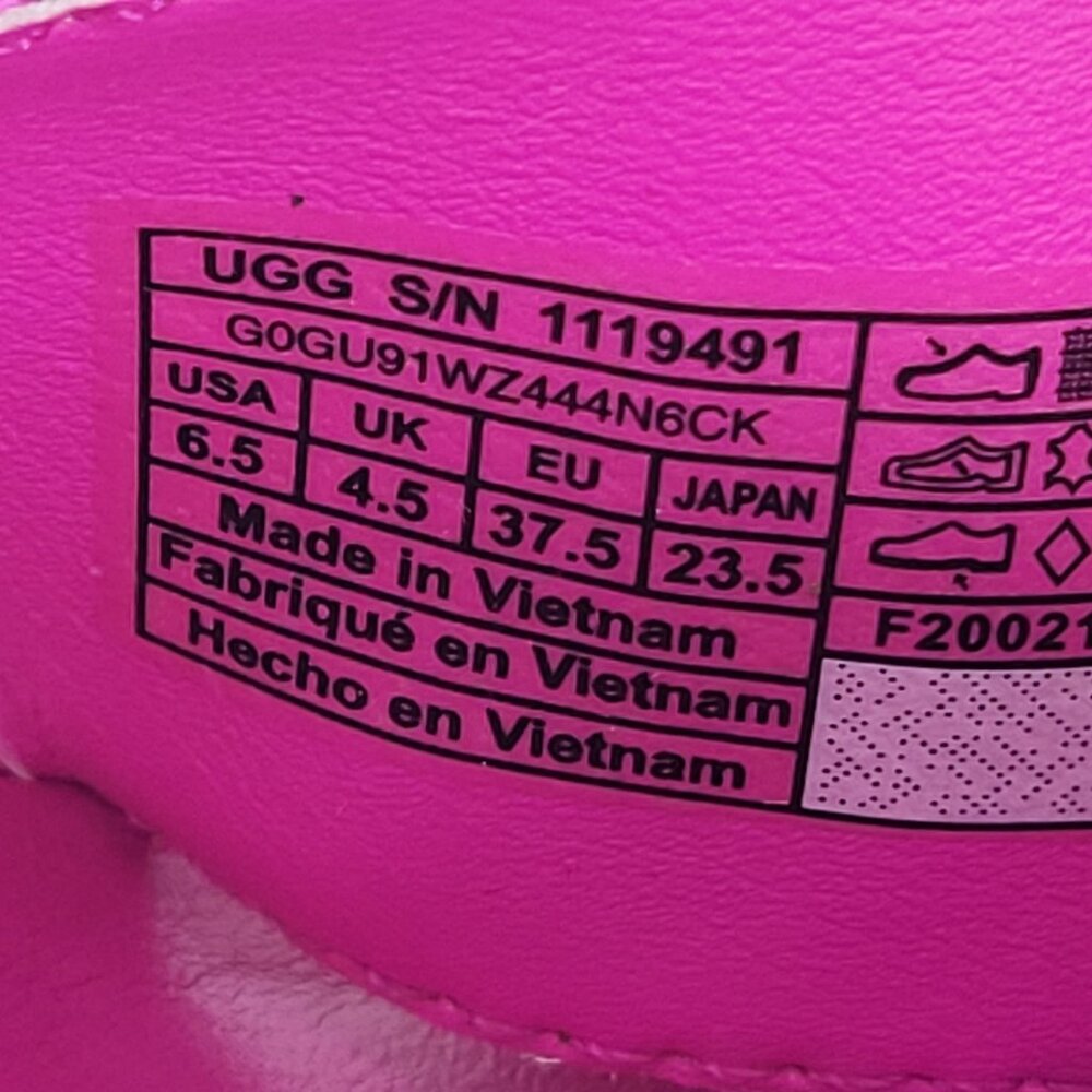 UGG Women's Emily Mesh Dragon Fruit Pink Slide Sandals S/N 1119491 US Size 6.5 - Picture 8 of 8